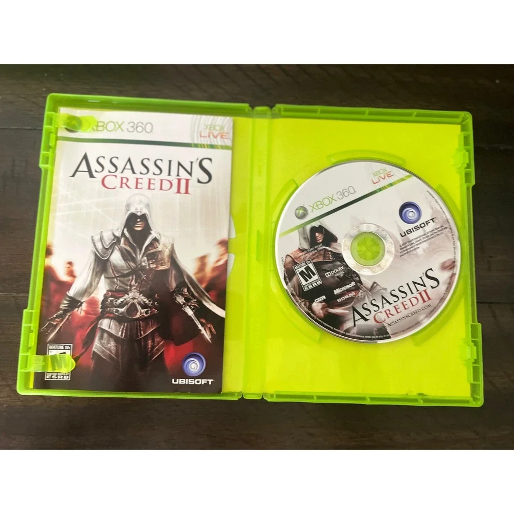 Assassins Creed II 2 Xbox 360 Ubisoft Action Adventure Game CIB Excellent